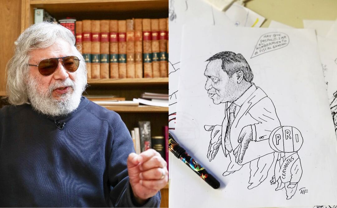 Helio Flores, cartonista mexicano, debutó en el Diario de Xalapa.
Fotos: EL UNIVERSAL