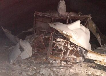 Monumental Virgen del Desierto se parte en tres al ser derribada por el viento en Durango