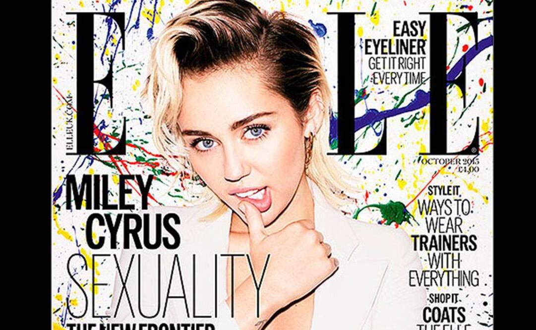 Así se definió Miley Cyrus en el nuevo número de la revista británica "Elle", apareciendo en la portada del 30 aniversario de ésta. FOTO: Elle UK.
