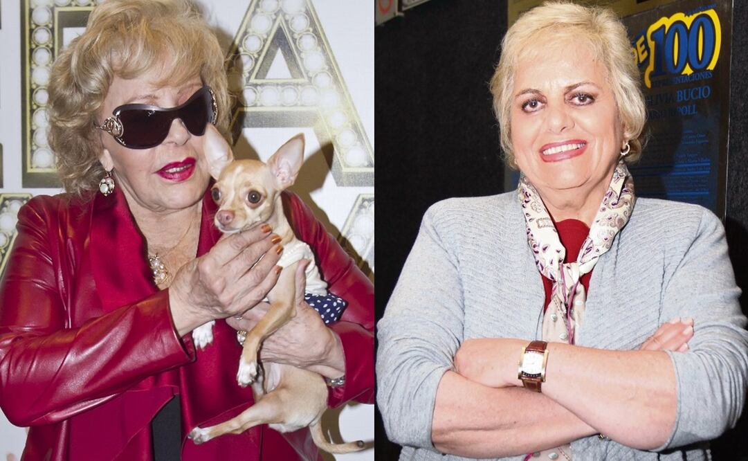 La actriz Silvia Pinal y la productora Tina Galindo. Foto: Clasos/EL UNIVERSAL, Archivo.