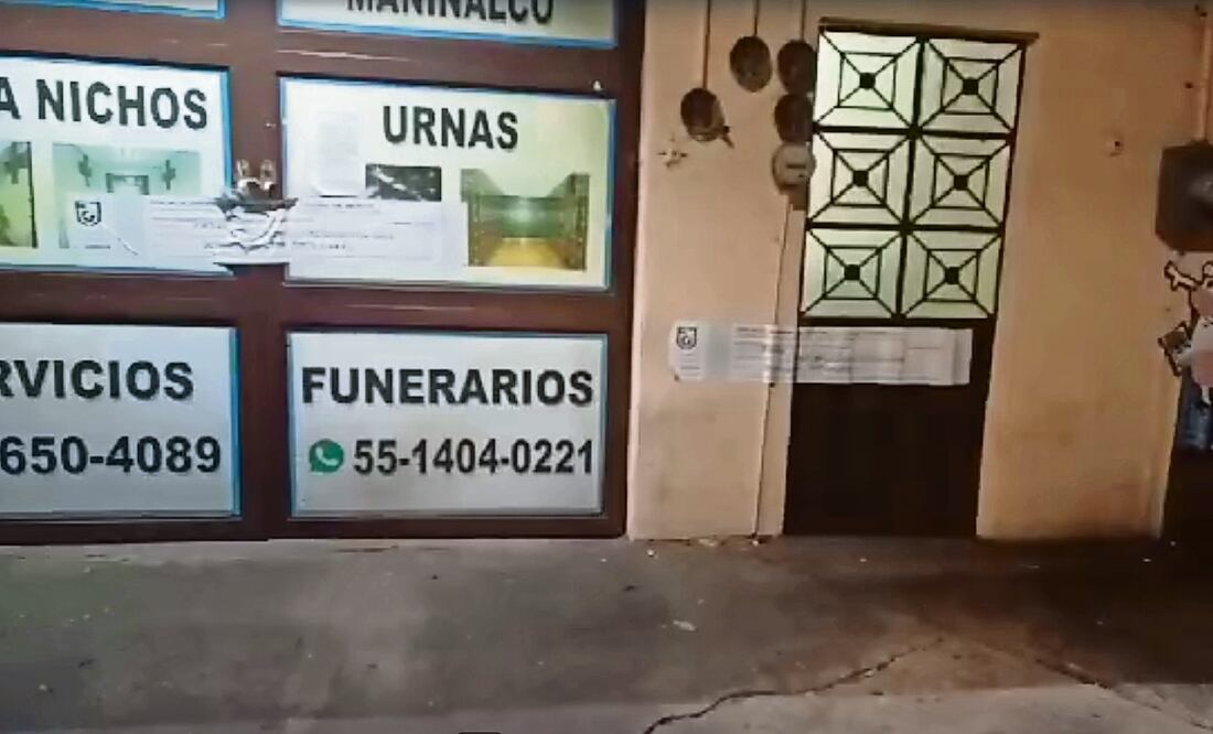 Las cámaras no detectaron la salida de las dos víctimas de la funeraria Mausoleos de Centro, que fue clausurada. Foto: Especial