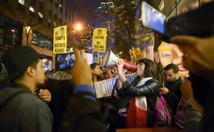 Protesters gather in NYC for Donald Trump hosting 'SNL'