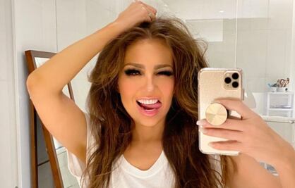 Thalía celebró su cumpleaños en ropa interior y zapatillas