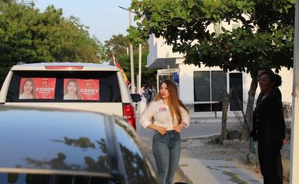 Guardia Nacional protege a candidata del PT Cendy Robles, en Tamaulipas