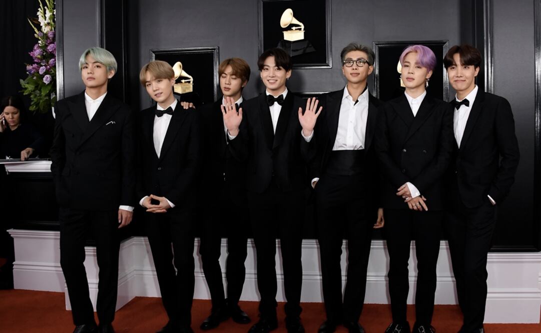 Los surcoreanos de K-Pop a su paso por la alfombra roja de los Grammy causaron revuelo