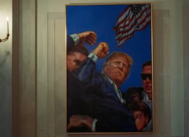 Retrato de Trump tras intento de asesinato es colgado en la Casa Blanca; reemplaza cuadro de Obama