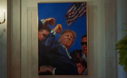 Retrato de Trump tras intento de asesinato es colgado en la Casa Blanca; reemplaza cuadro de Obama