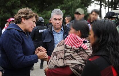 Por segunda ocasión, Delfina Gómez visita a habitantes tras ataque en Texcaltitlán