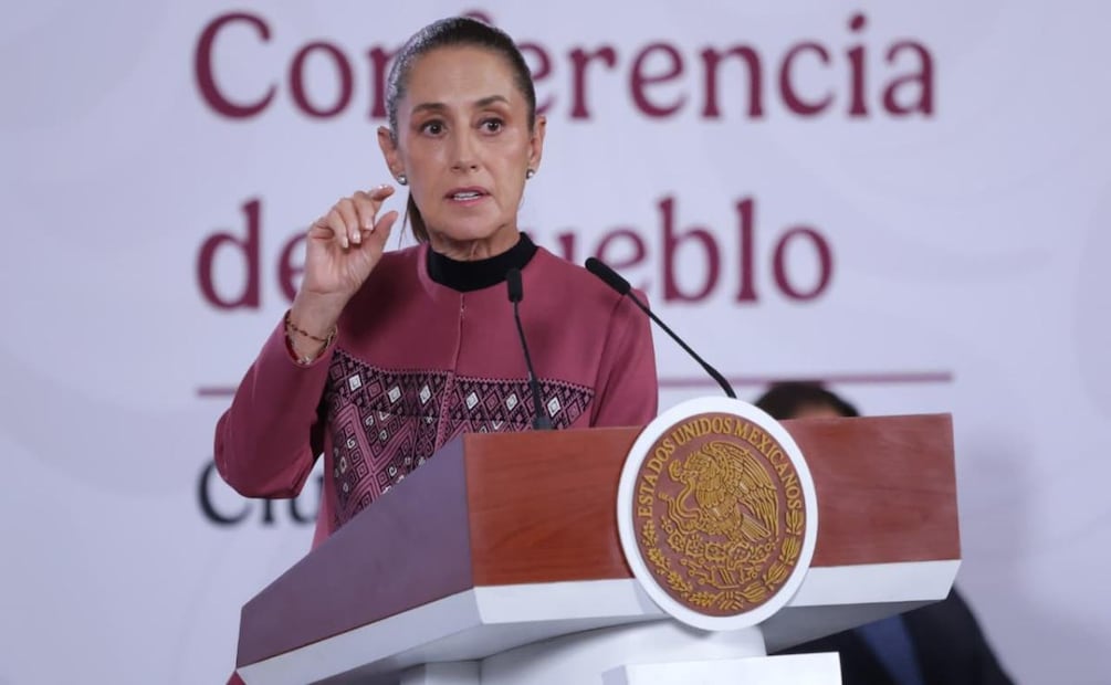 Presidenta Claudia Sheinbaum durante “La Mañanera del Pueblo” desde Palacio Nacional (30/07/2026). Foto: Fernanda Rojas / EL UNIVERSAL