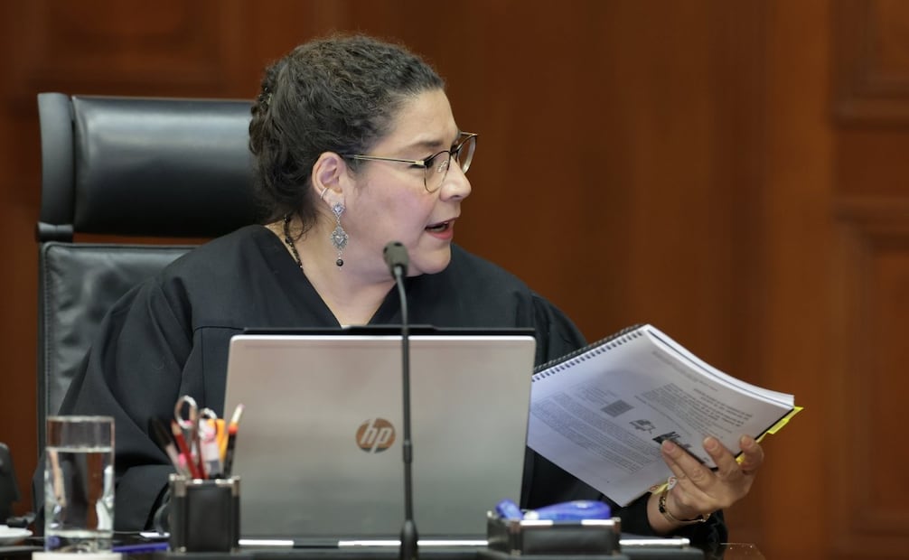 La ministra Lenia Batres Guadarrama en sesión del pleno de la Suprema Corte de Justicia de la Nación. Foto: Especial