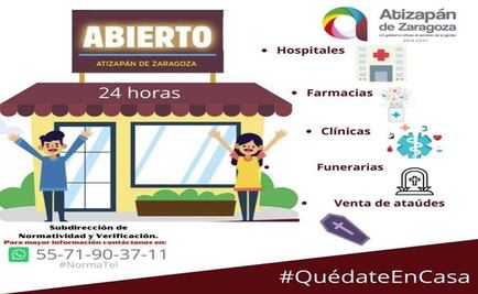 Por Covid-19, Atizapán limita horarios de venta de comercios y tianguistas