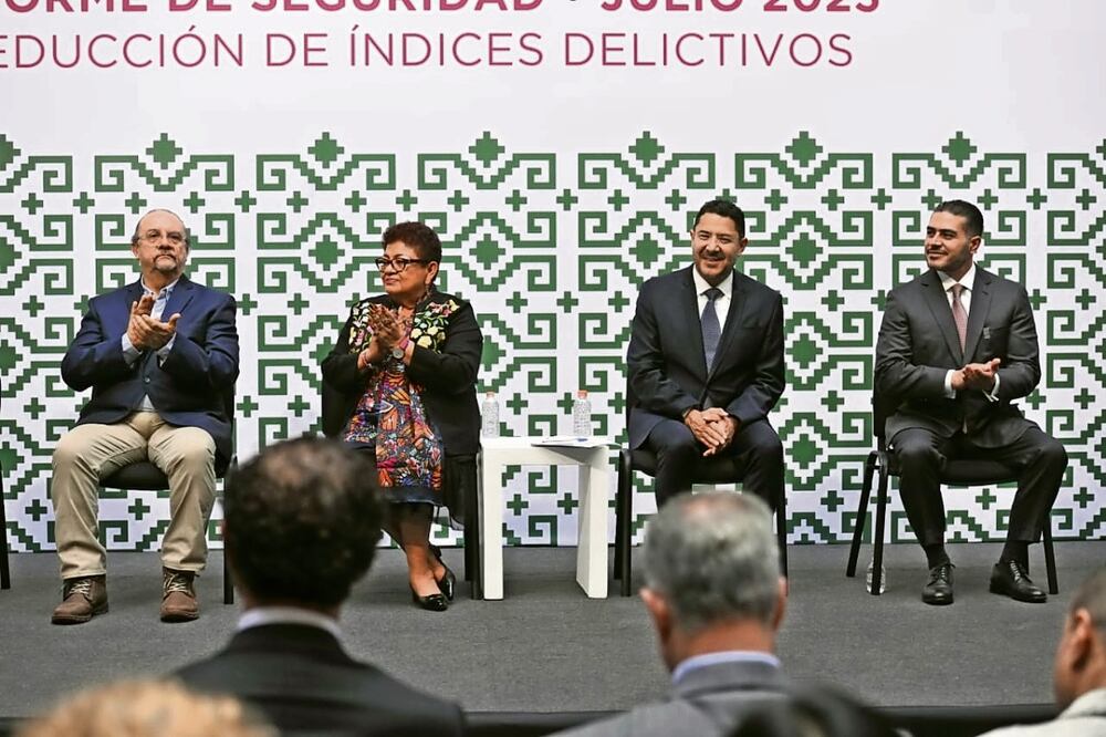 Autoridades capitalinas dieron el Informe de Seguridad en Reducción de Índices Delictivos de Julio 2023. Foto: Especial
