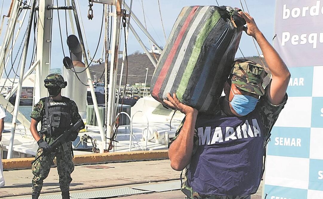 La Marina aseguró mil 750 kilos de coca el 21 de mayo. Foto: Archivo EL UNIVERSAL