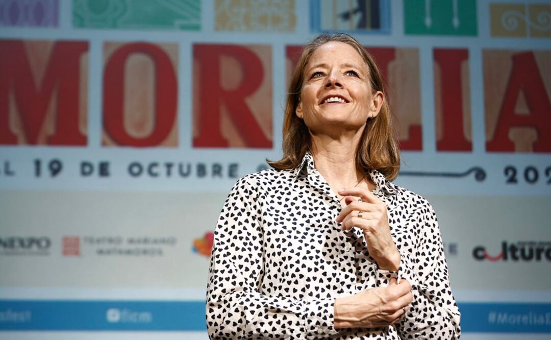 Jodie Foster en el marco del Festival Internacional de Cine de Morelia 2025.
Foto: Berenice Fregoso/EL UNIVERSAL.