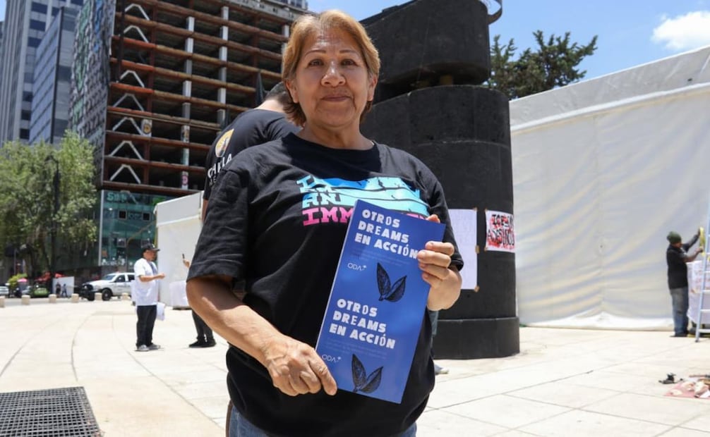 Aspectos de la Jornada Nacional de Acción y Rendición de Cuentas, llevada a cabo en el Monumento a la Revolución, alcaldía Cuauhtémoc, Ciudad de México, a favor de las y los migrantes fallecidos a manos del Servicio de Control de inmigración y Aduanas (ICE). Foto: Karla Guerrero / EL UNIVERSAL