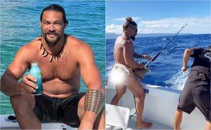 Jason Momoa decidió ir de pesca dejando muy poquito a la imaginación, todo quedó en video
