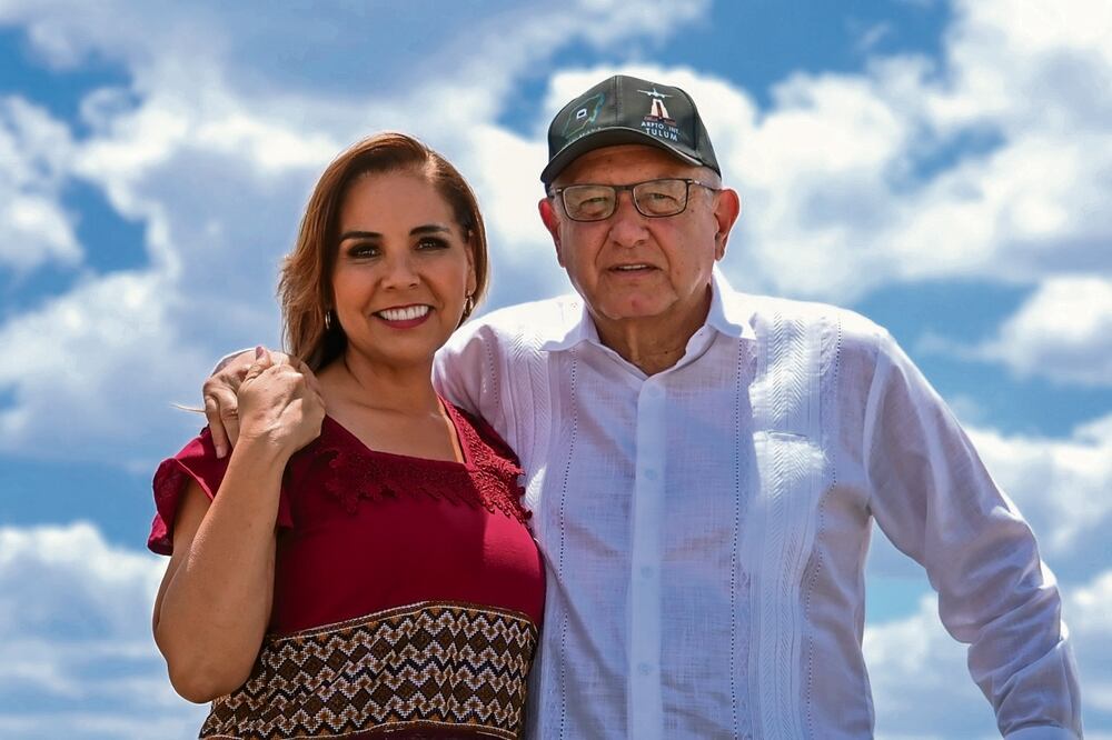 La gobernadora Mara Lezama acompañó al Presidente en su segundo día de gira. Foto: Especial
