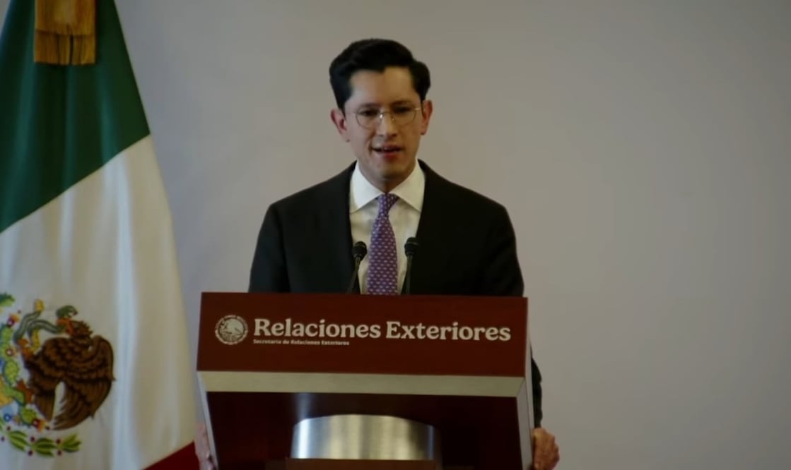 El secretario de relaciones exteriores, Roberto Velasco. Foto: Captura de pantalla X @SRE_mx
