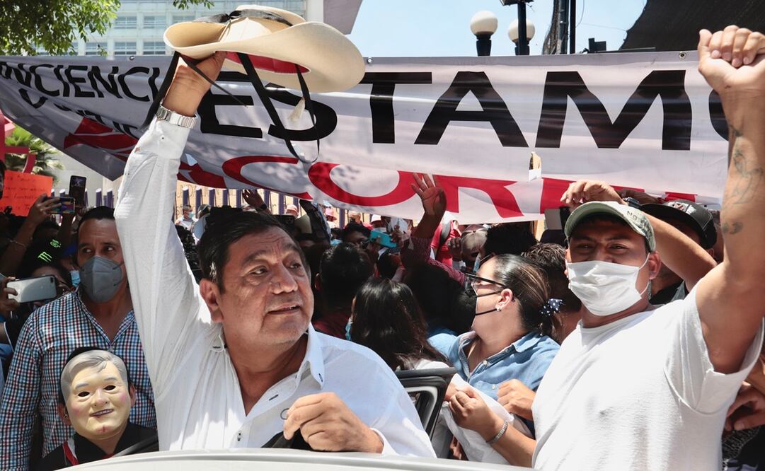 El candidato de Morena para la gubernatura de Guerrero ha realizado protestas en la CDMX afuera del INE