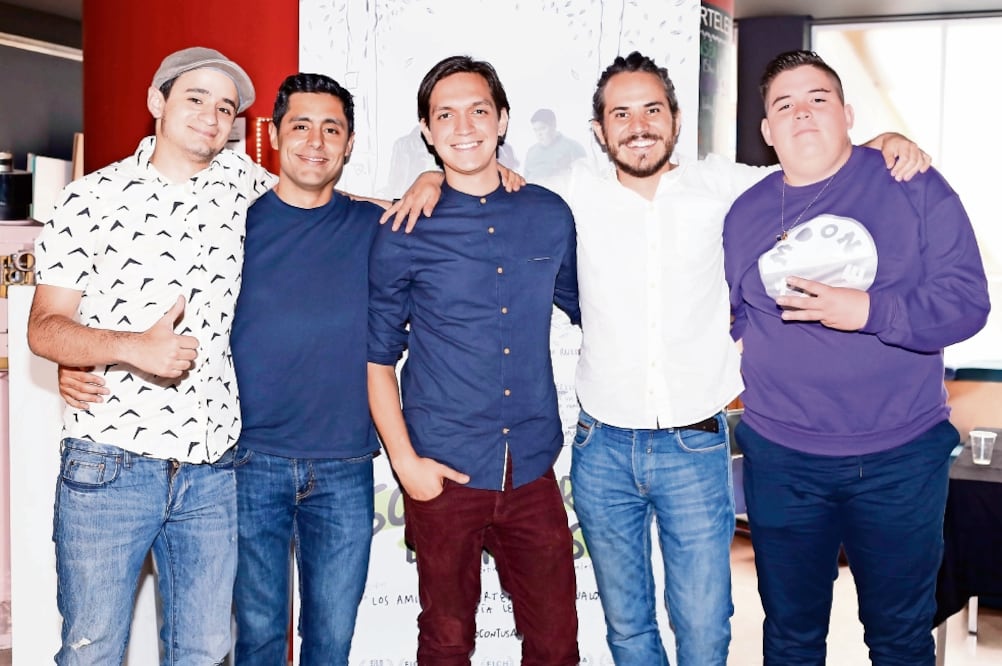 Fabrizio Santini, Luis Montalvo, Alejandro Guerrero, el director Alejandro Iglesias y Paco Rueda en conferencia (AGUSTÍN SALINAS. EL UNIVERSAL.)