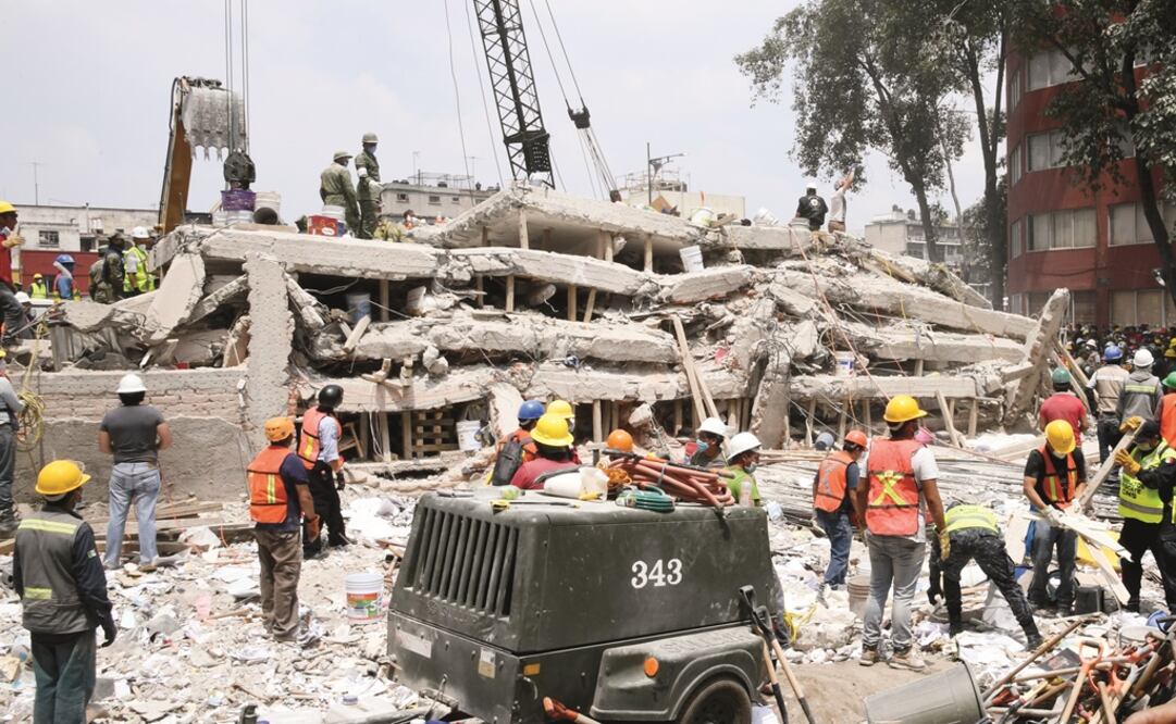 Sismo del 19 de septiembre de 2017. Foto: Archivo/EL Universal