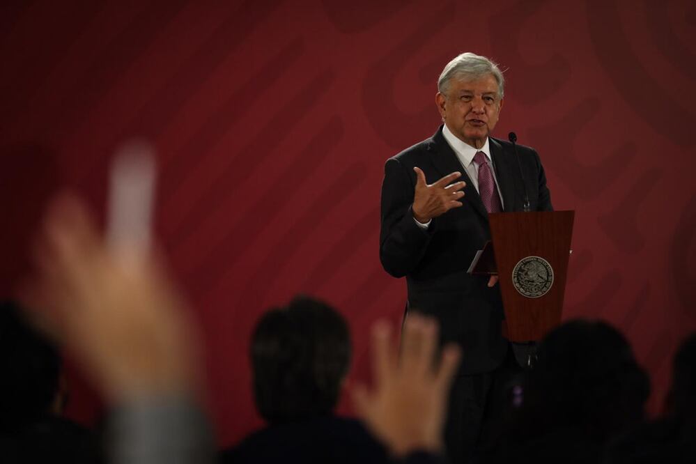 AMLO, en la conferencia matutina de hoy. Foto: Juan Carlos Reyes / ELUNIVERSAL