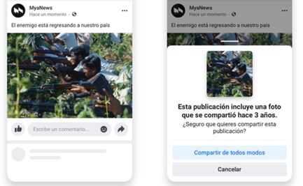 Facebook te avisará si compartes información peligrosa o vieja