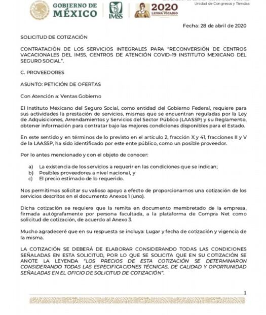 IMSS planea atender a pacientes con Covid-19 en sus centros vacacionales