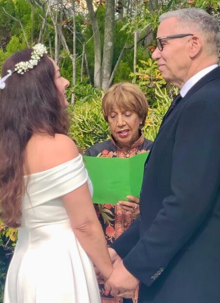 Andrea García y Larry Robison, reicén casados.
Foto: Instagram, vía @larryrobinson