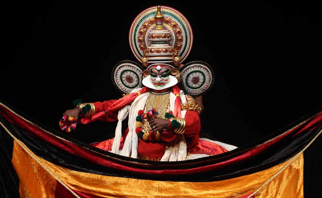 La obra "Kijote Kathakali" se presentó en el Teatro Cervantes en el Festival Internacional Cervantino. Foto: Berenice Fregoso / EL UNIVERSAL