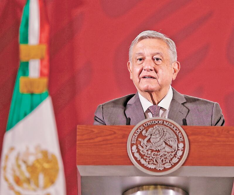 Andrés Manuel López Obrador aseguró en la conferencia mañanera que no podría estar en la Presidencia de la República si no contara con el apoyo de la gente. SERGIO TAPIA. EL UNIVERSAL