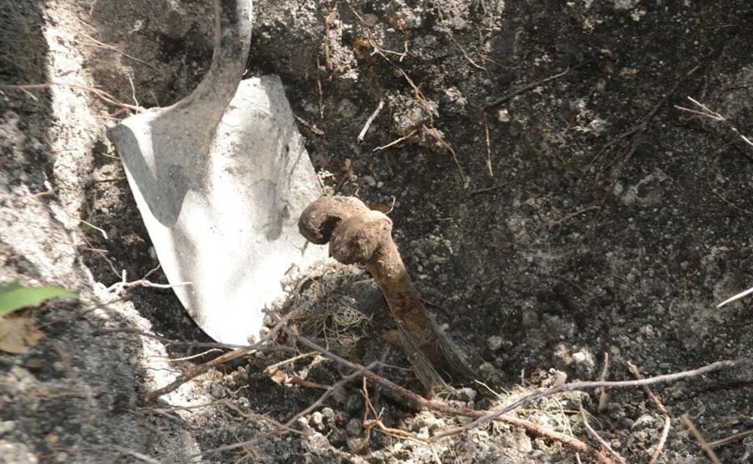 After digging in two pits found by local residents, investigators discovered the skeletal remains of a man and what appeared to be three women. (Photo: Dassaev Téllez/El Universal)     