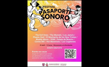 INJUVE presenta festival musical “Pasaporte Sonoro” en defensa de los derechos de migrantes; instalarán centro de acopio de ropa y comida