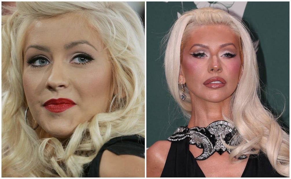 Christina Aguilera en 2006 y en 2026, respectivamente.
Archivo/Clasos.