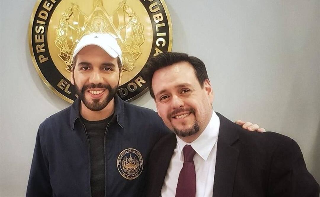 El presidente de El Salvador, Nayib Bukele, recibió en la capital salvadoreña el pasado 16 de marzo al actor mexicano Rodrigo Vidal y el 17 de febrero anterior al actor estadounidense Daniel Baldwin. Foto: Twitter 