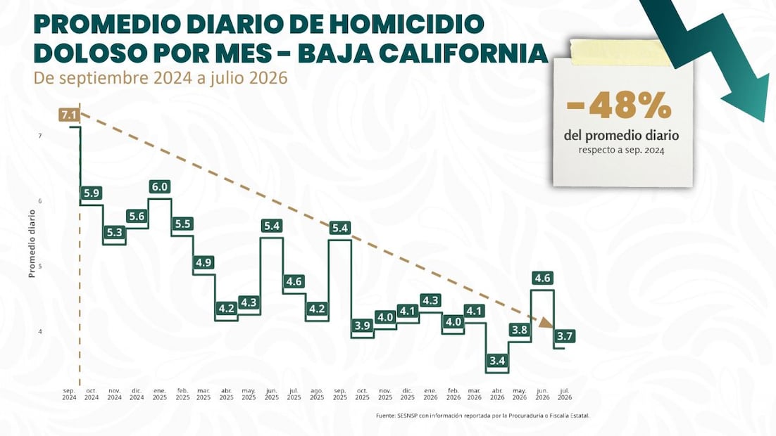 Reportan reducción de 51% en homicidios dolosos durante gobierno de Sheinbaum. Fotos: SESNSP