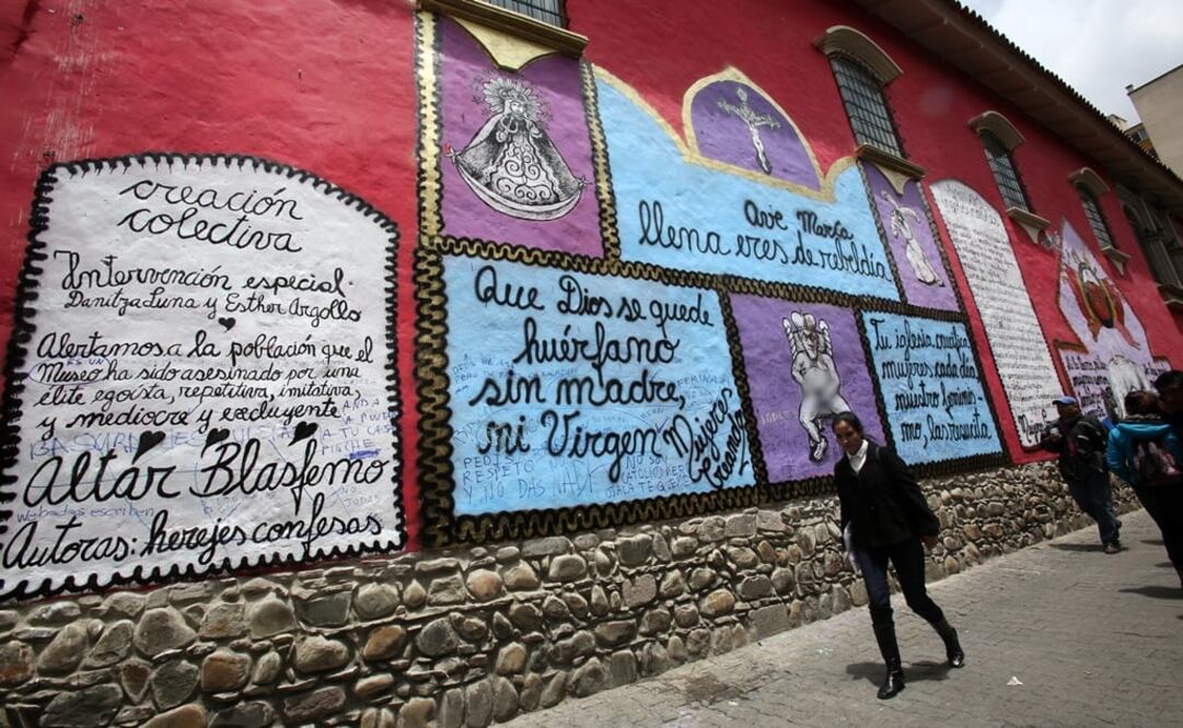El mural se presentó en el marco de la inauguración de la Bienal Internacional de Arte Contemporáneo. Foto: Archivo