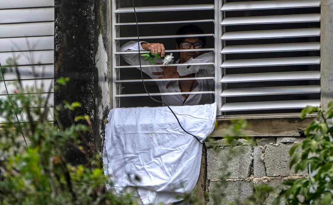 El presidente Miguel Díaz-Canel, durante un acto con jóvenes simpatizantes, en la capital cubana. Foto: Ramon Espinosa. AP