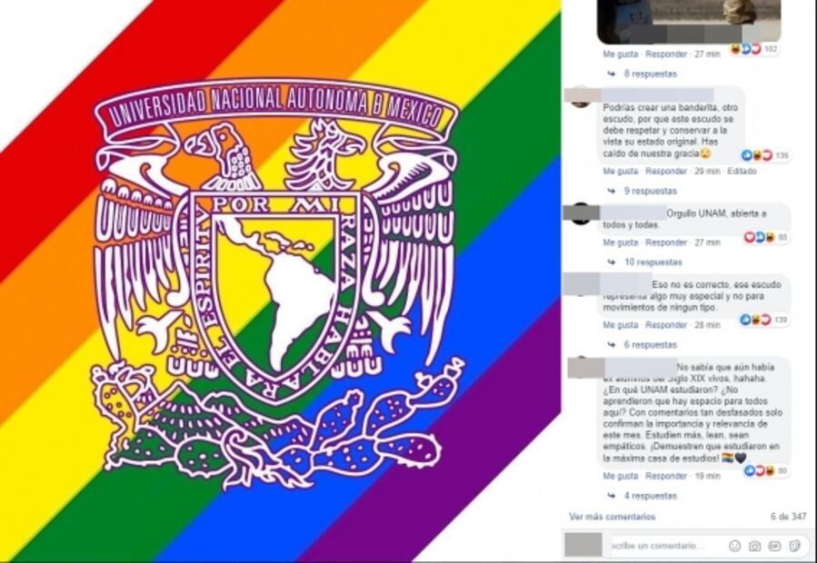 UNAM se "pinta" con los colores de la comunidad LGBT+ y genera polémica