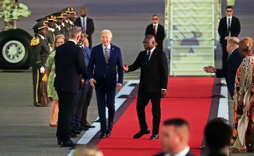 Joe Biden llegó este lunes a Angola. Foto: EFE
