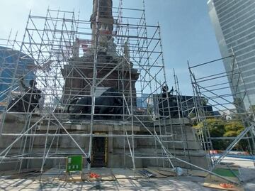Arranca restauración del Ángel de la Independencia; prevén que trabajos terminen en tres meses