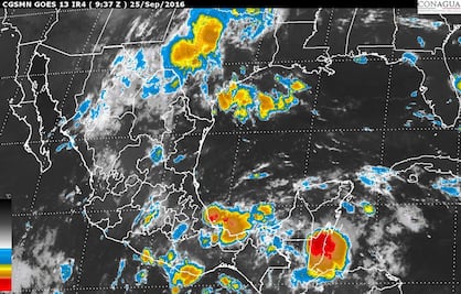 Se prevén tormentas en Guerrero, Oaxaca, Chiapas y Veracruz