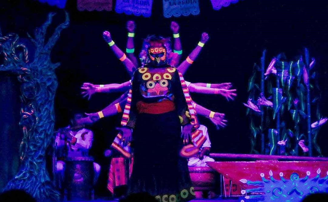 La puesta mezcla la teatro, las artes visuales, la danza y la música prehispánica. Foto: Cortesía.