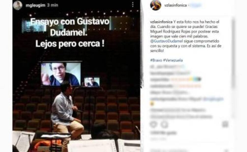Gustavo Dudamel dirige a distancia