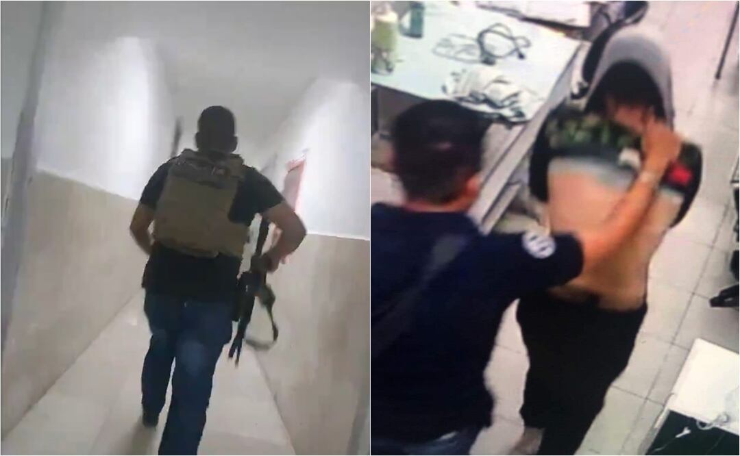 Detienen a civil armado en clínica del IMSS en Tamaulipas. Foto: Especial