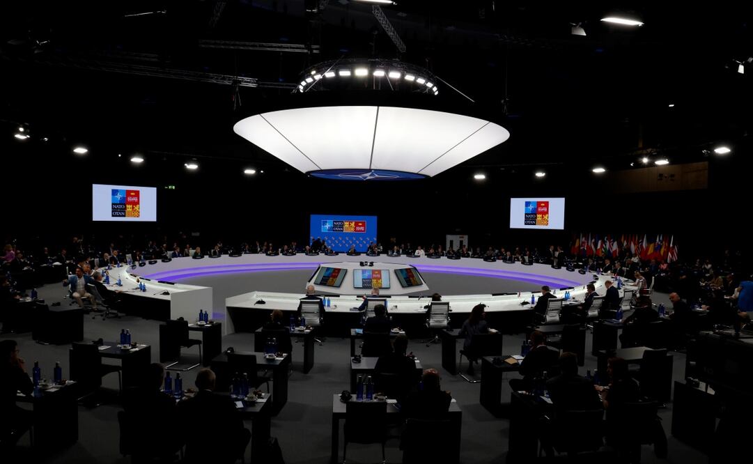 Reunión del Consejo del Atlántico Norte con jefes de Estado en la cumbre de la OTAN en recinto ferial IFEMA en Madrid, el 30 de junio de 2022. Foto: AP