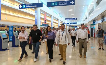 Mara Lezama realiza inspección en el Aeropuerto Internacional de Cancún para mejorar su operación