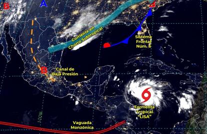 Se acerca la tormenta tropical “Lisa”, provocará este martes lluvias muy fuertes en Quintana Roo