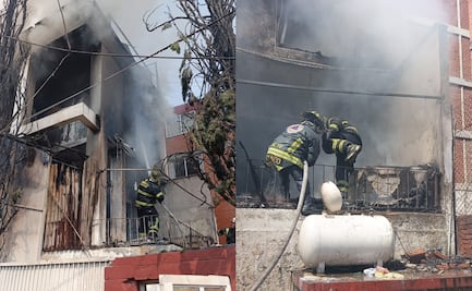 Protección civil de alcaldía Álvaro Obregón sofoca incendio en vivienda tras fuga en pipa de gas; dos personas resultan lesionadas