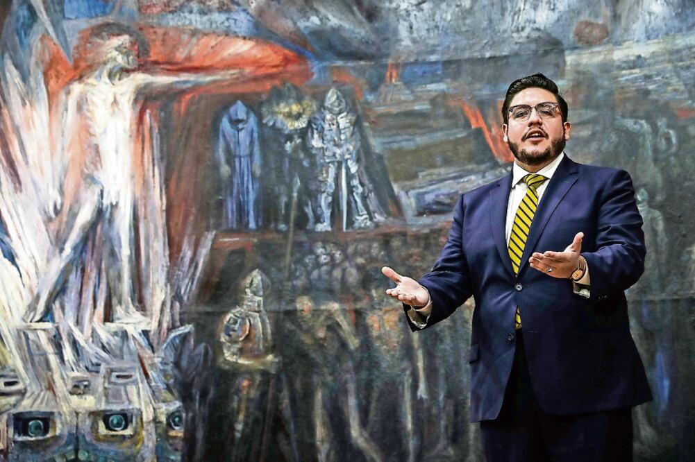 Los jóvenes concursantes hablaron de la errática política migratoria del presidente de Estados Unidos, Donald Trump y de la ineficacia del gobierno mexicano para hacer frente al problema de inseguridad, entre otros temas. Foto: JUAN CARLOS REYES. EL UNI